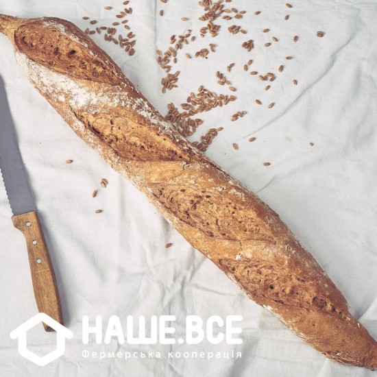 Батон-хліб “Гречаний з цибулею” 330 г ТМ Еволюцiя Хлiба